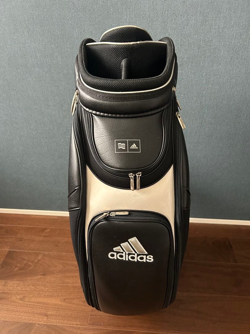adidas キャディバッグ 黒/白