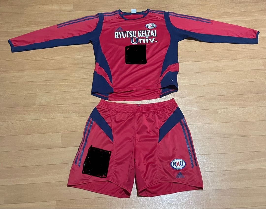 adidas 流通経済大学 サッカー部 ユニフォーム•シャツ&ショーツセット