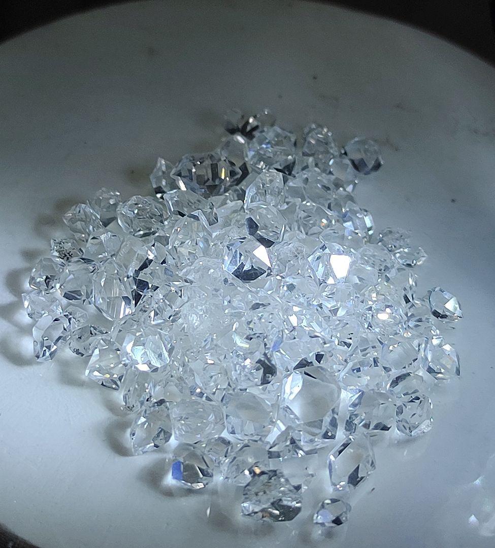 瓶入りルベライト原石とハーキマーダイヤモンド原石 レア