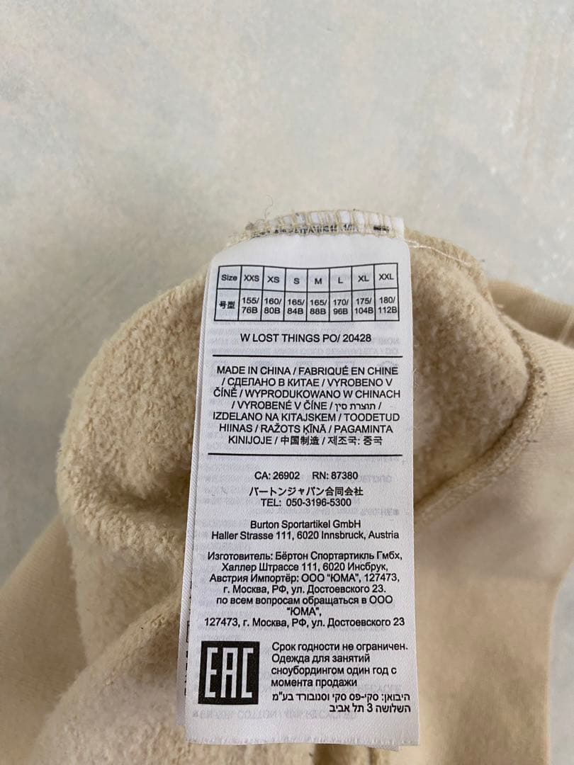 BURTON パーカー サイズJPN S バートン Hoodie スノーボード