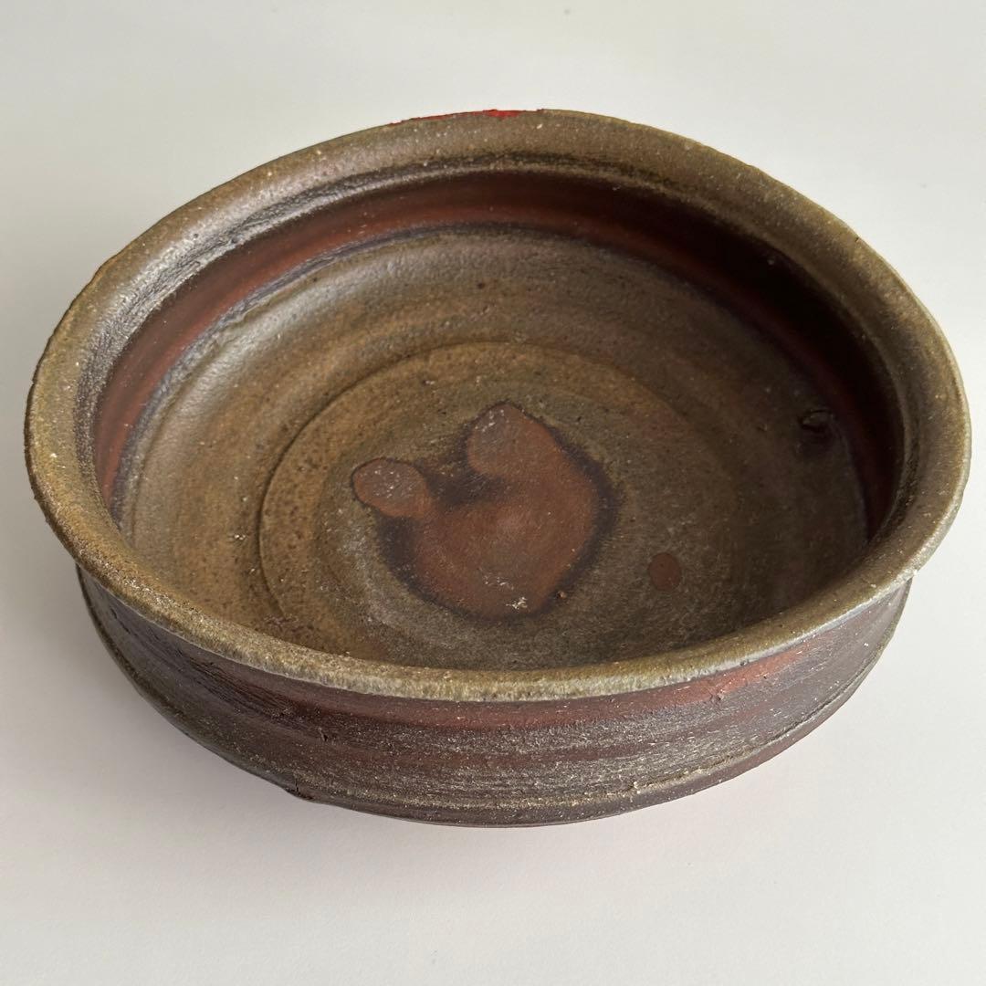 原田拾六  備前 皿 鉢 牡丹餅 共箱 直しあり