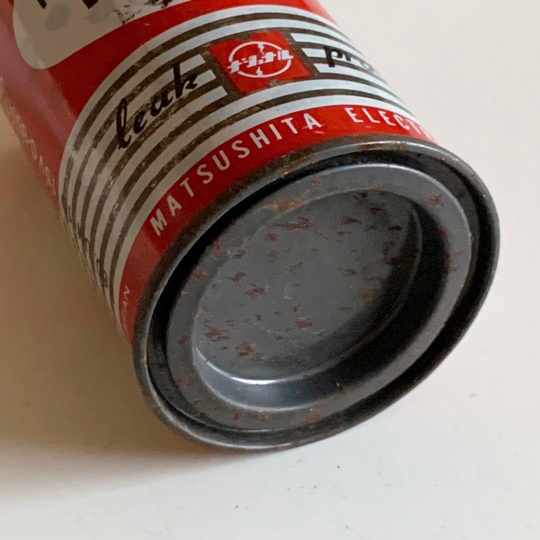 ☆匿名配送 缶型貯金箱 松下電器 ナショナルハイトップ乾電池 赤 昭和レトロ