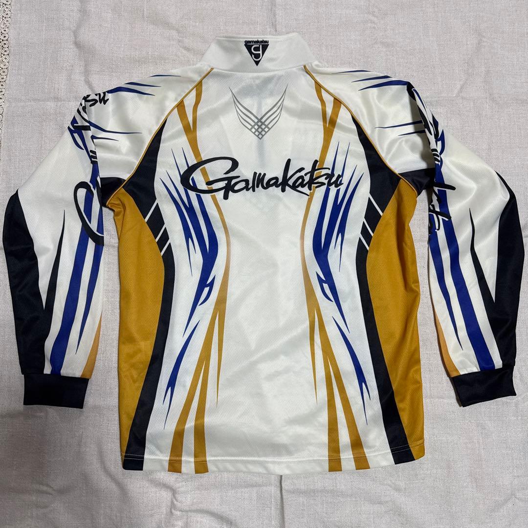 【激レア】がまかつ　GM-3503 2WAYプリントジップシャツ ホワイト