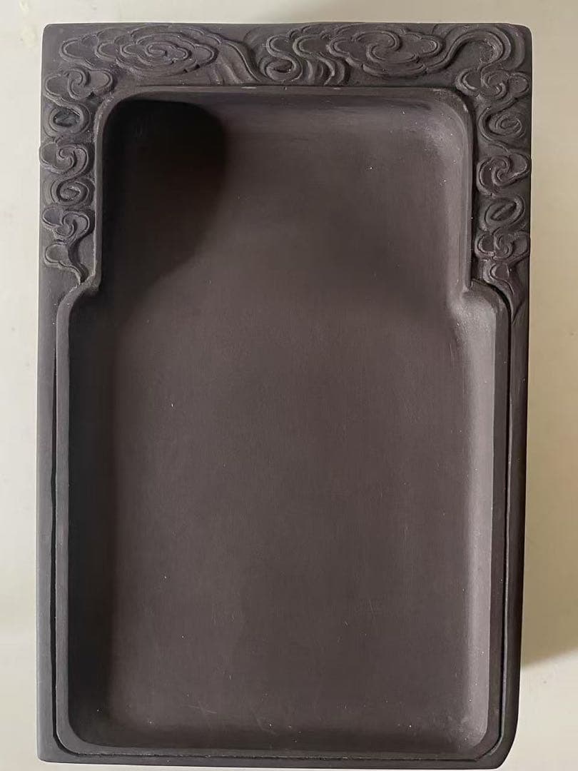 中国 端渓硯 古玩溪硯 旧上麻子坑 長方型特厚高級品硯端溪硯 麻子坑書書道