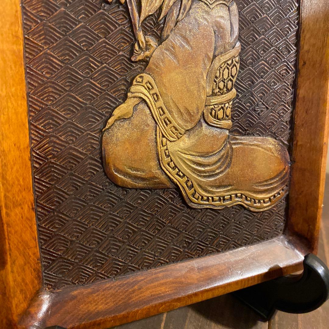 木彫り　お盆　骨董　古道具　置き物