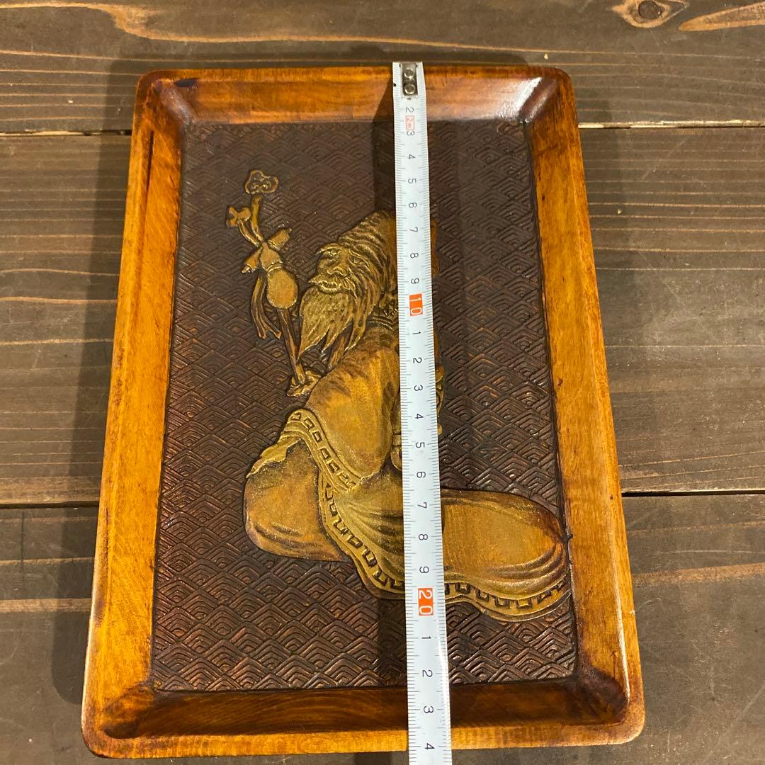 木彫り　お盆　骨董　古道具　置き物