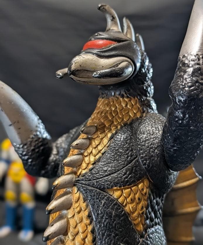 ジェットジャガー・メガロ・ガイガン（バンダイ）昭和ゴジラ登場怪獣 ソフビ３体