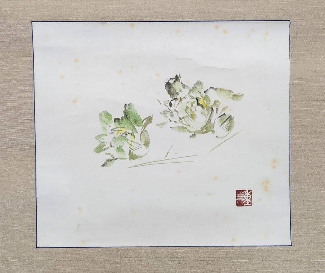 【ふきのとう】寺井重三 2676 蕗の薹 掛け軸 肉筆