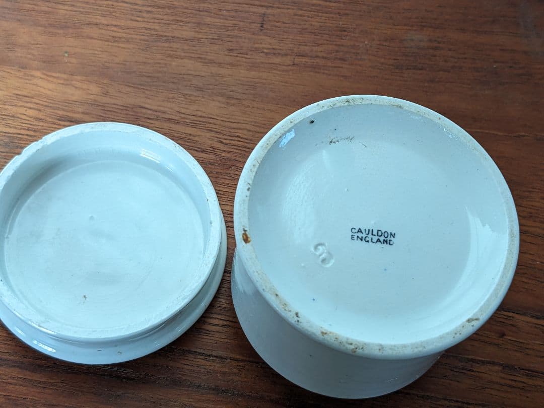 値下げ！ ヴィンテージ　1950s フォートナム&メイソン陶器キャビアポット