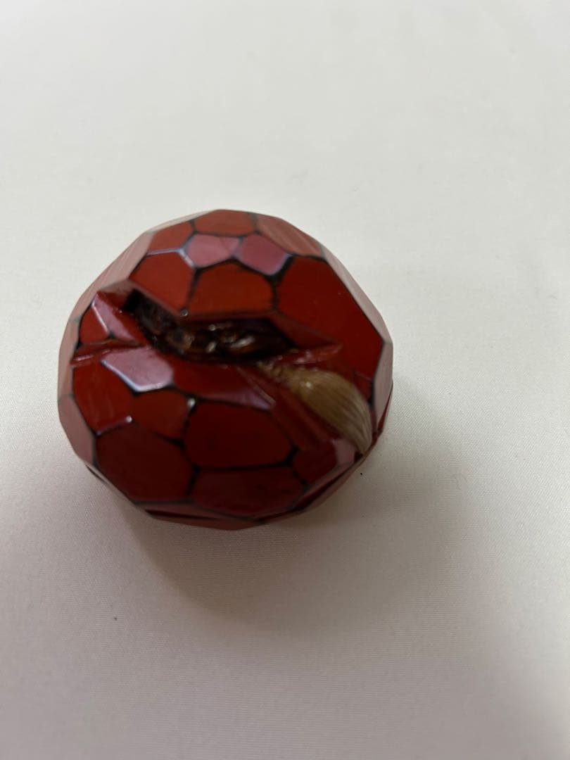 茶道具 讃岐一刀彫宗家 山中象堂 達磨 だるま 置物 香合 漆 手造り