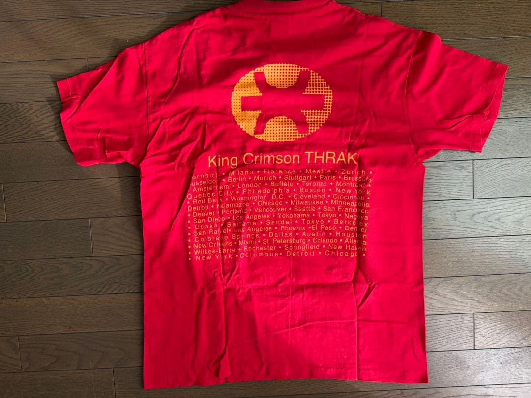 キングクリムゾンVROOOM ヴィンテージTシャツ Lサイズ レッド
