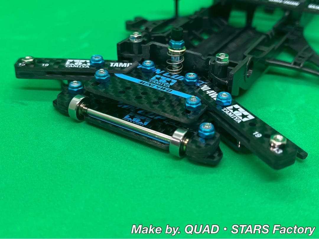 【ミニ四駆・FM-A用】1軸アンカー＋リヤスキッドローラー【J-CUP2021】