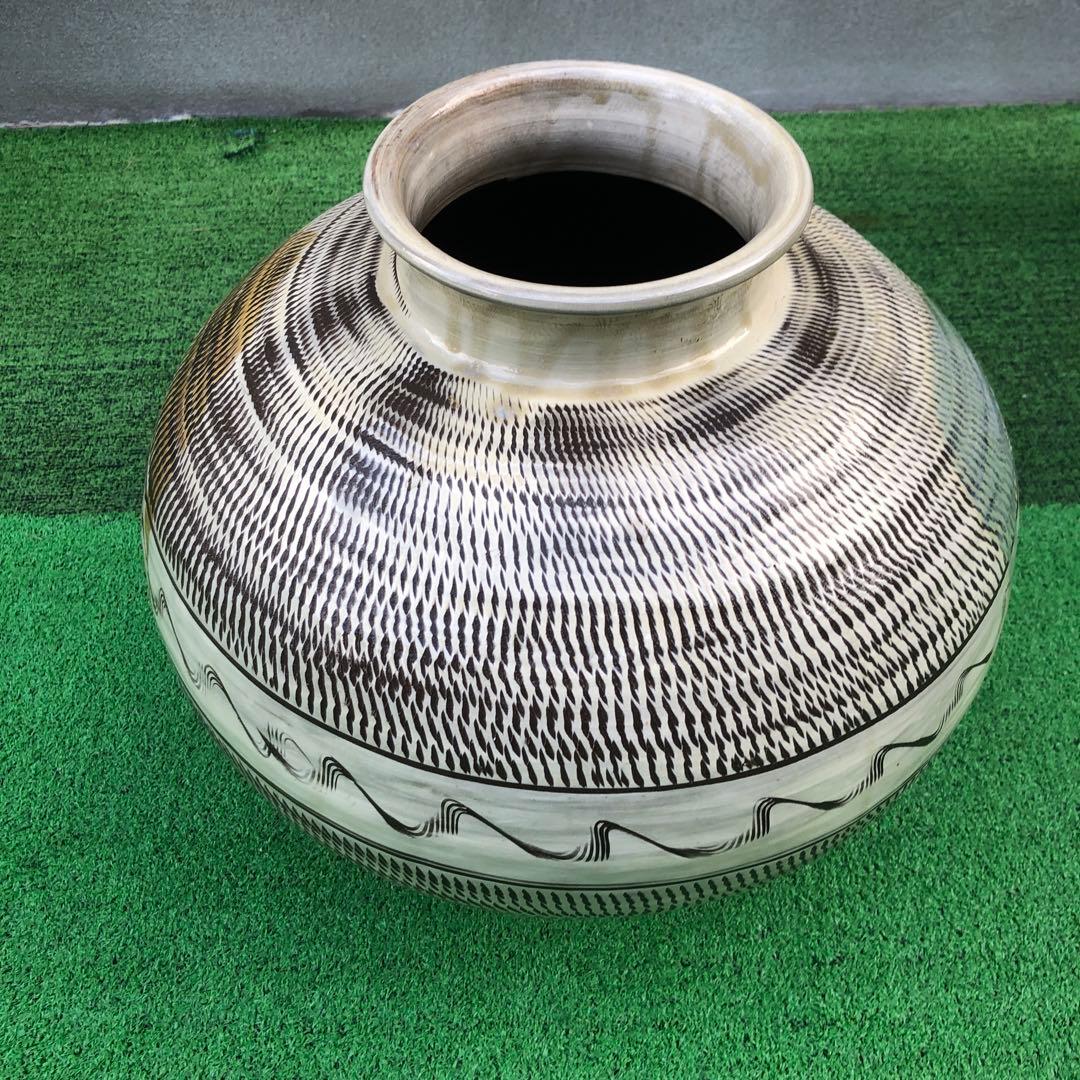 小鹿田焼　大壺　骨董品　陶芸