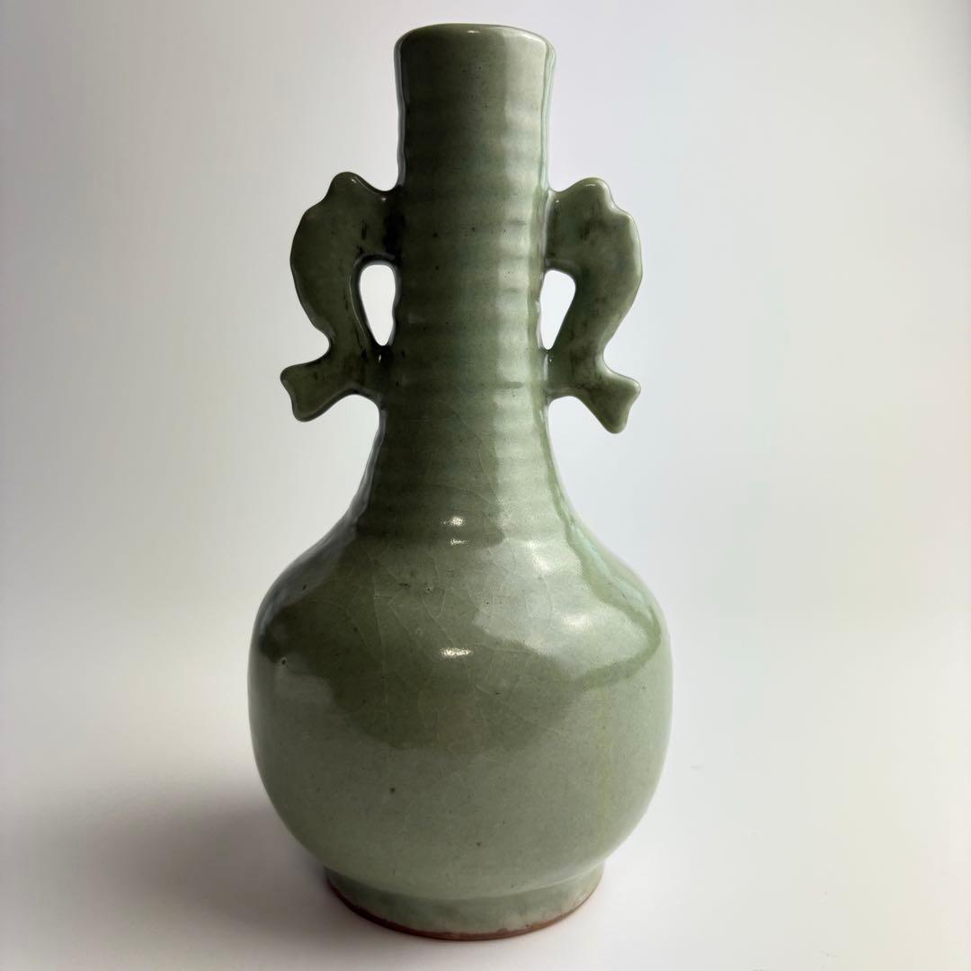 中国 青磁 花瓶 壷 美術品 陶磁器