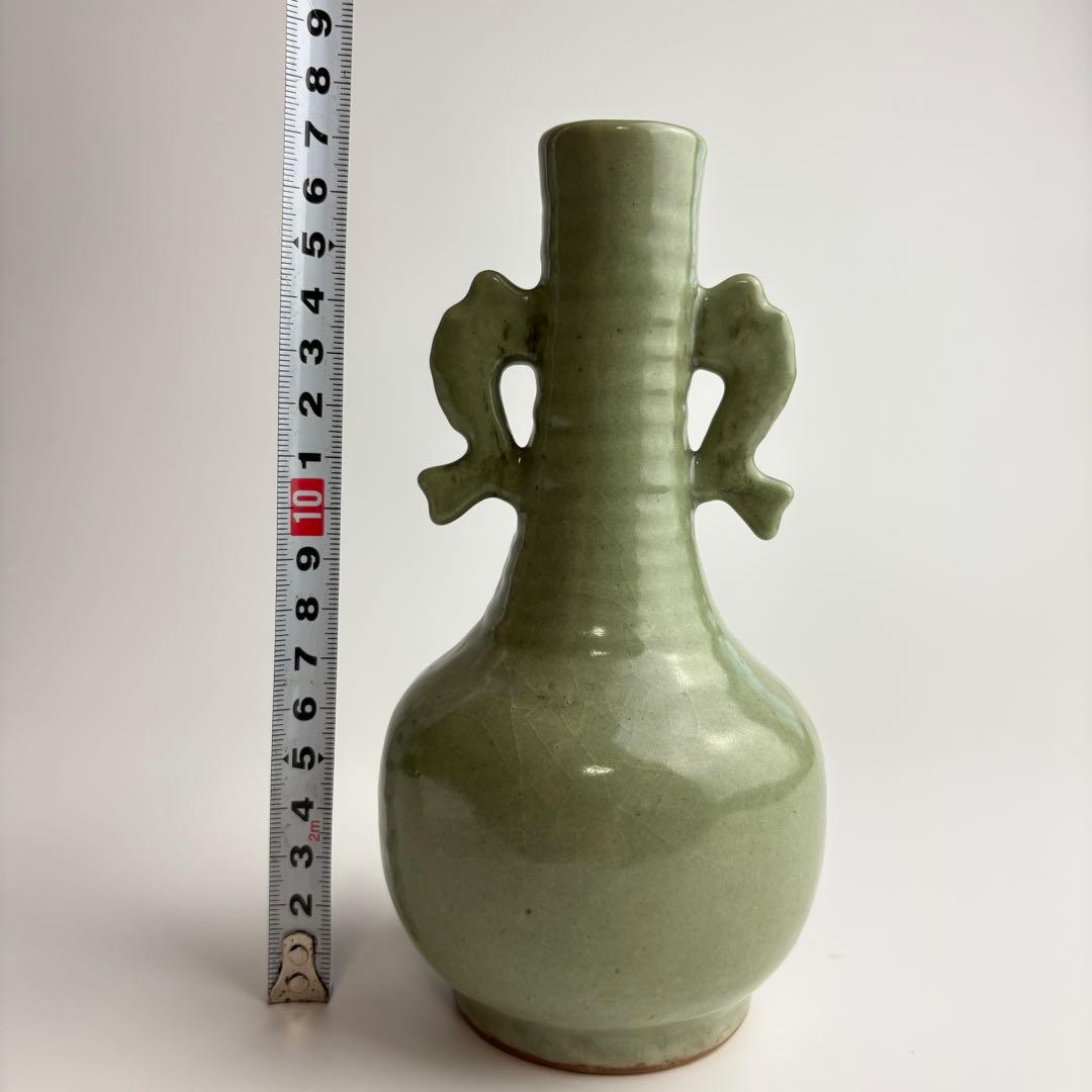中国 青磁 花瓶 壷 美術品 陶磁器