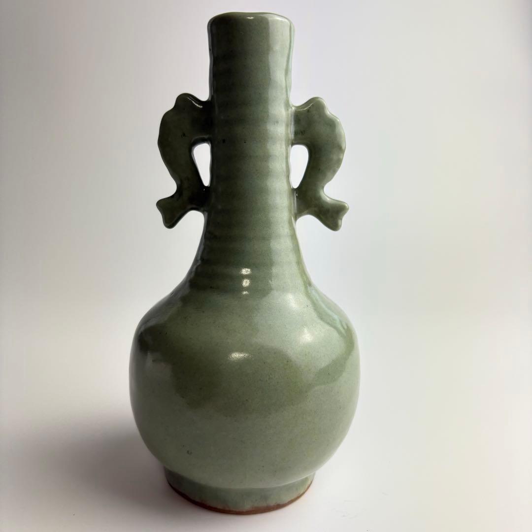 中国 青磁 花瓶 壷 美術品 陶磁器