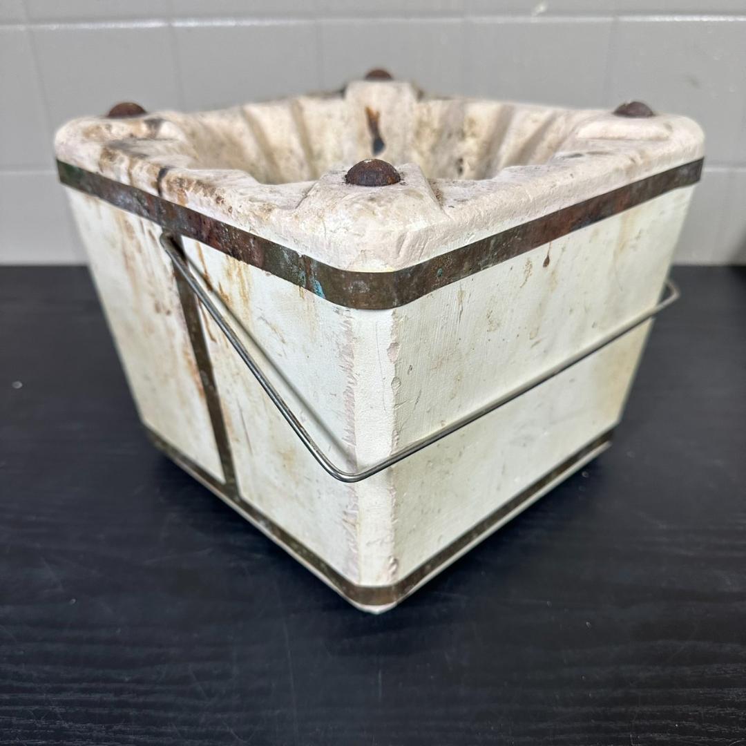 中古品　丸和工業 　天然岩切出　コンロ 七輪　 角型