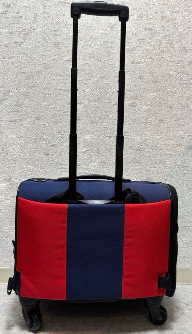 DOG DEPT キャリーバッグ ネイビー/レッド