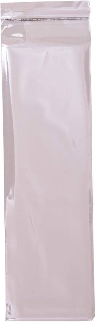 OPP袋 透明80×250サイズ　フタ付 シール付 100枚入