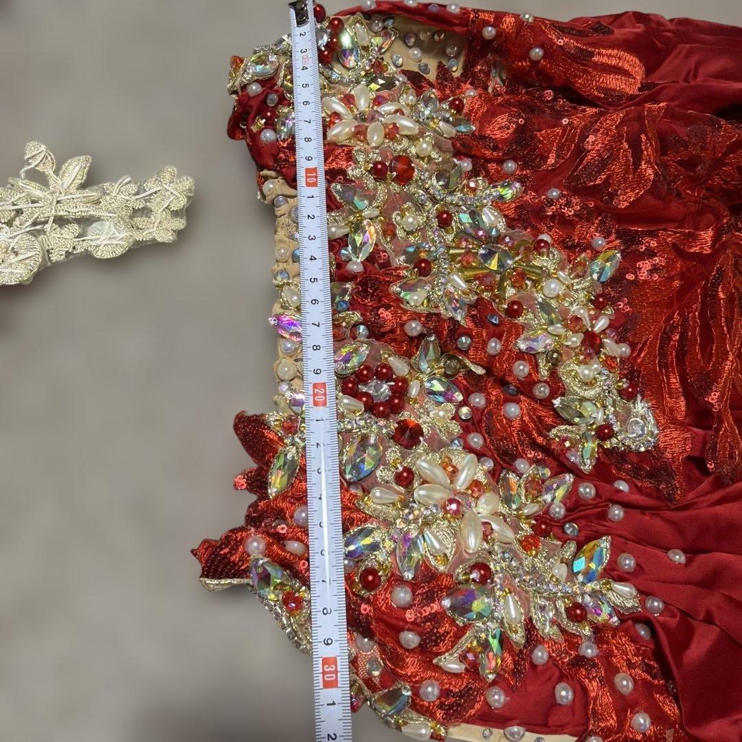 赤いベリーダンスセットアップ