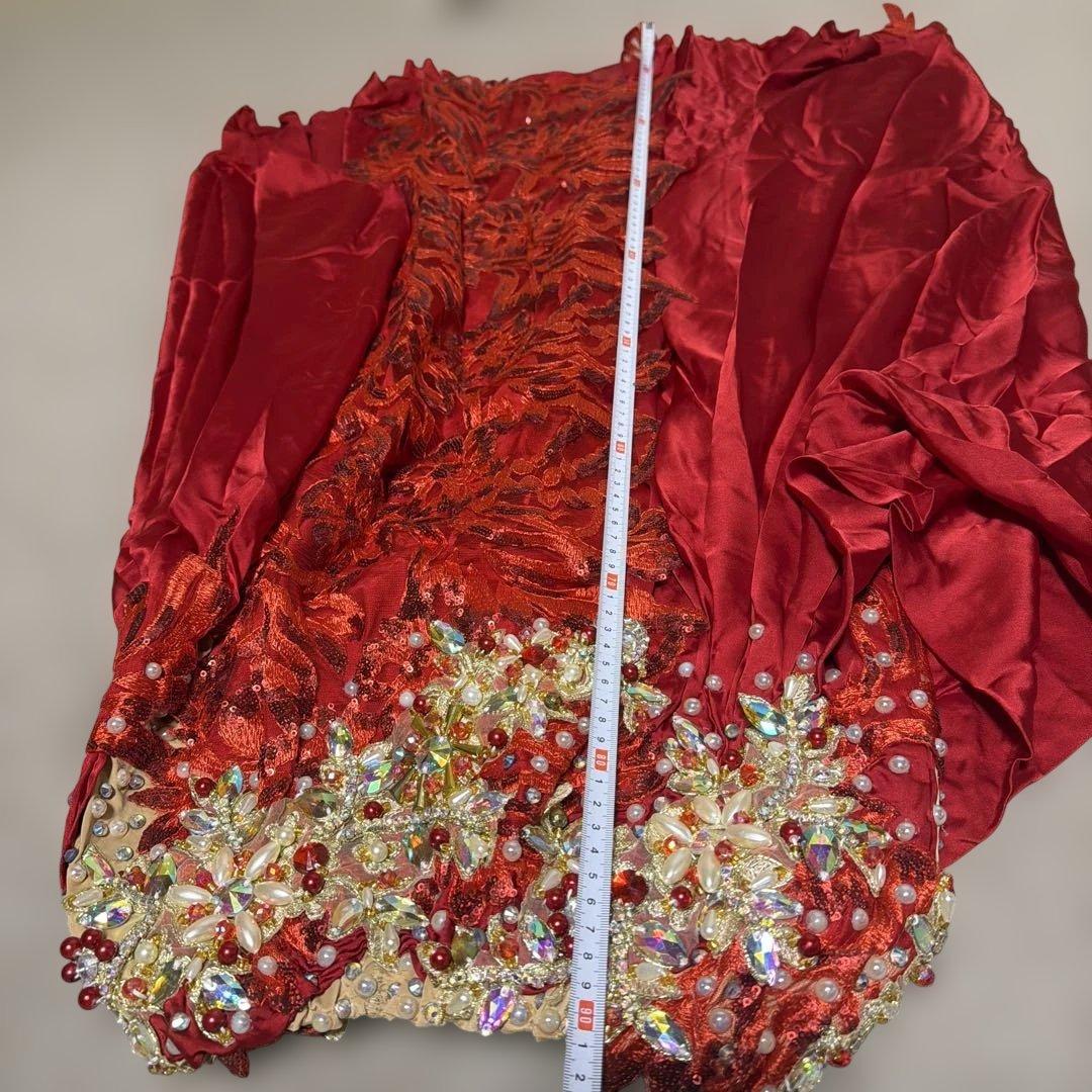 赤いベリーダンスセットアップ