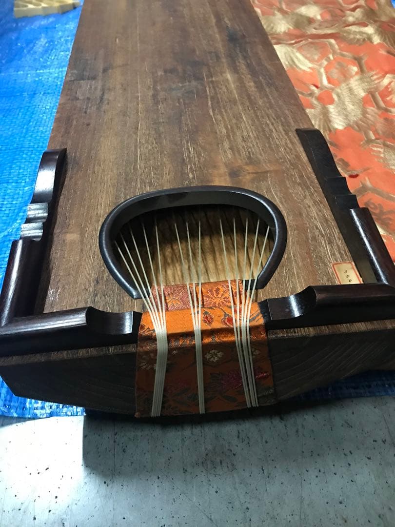 和楽器 お箏 弦楽器 箏 琴 在銘刻印あり