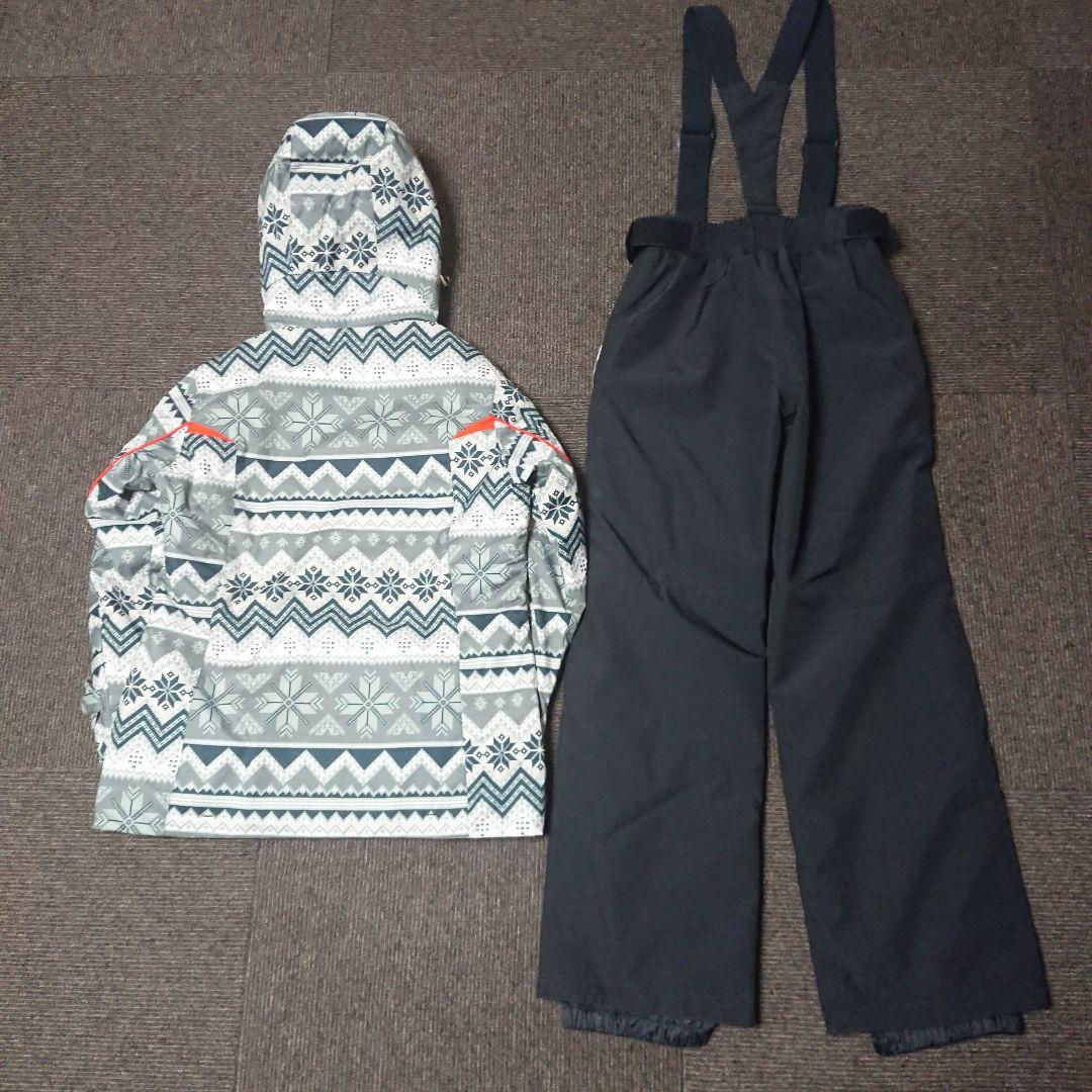 送料無料【DESCENTE】レディースノルディック柄スキーウェア上下 M/M