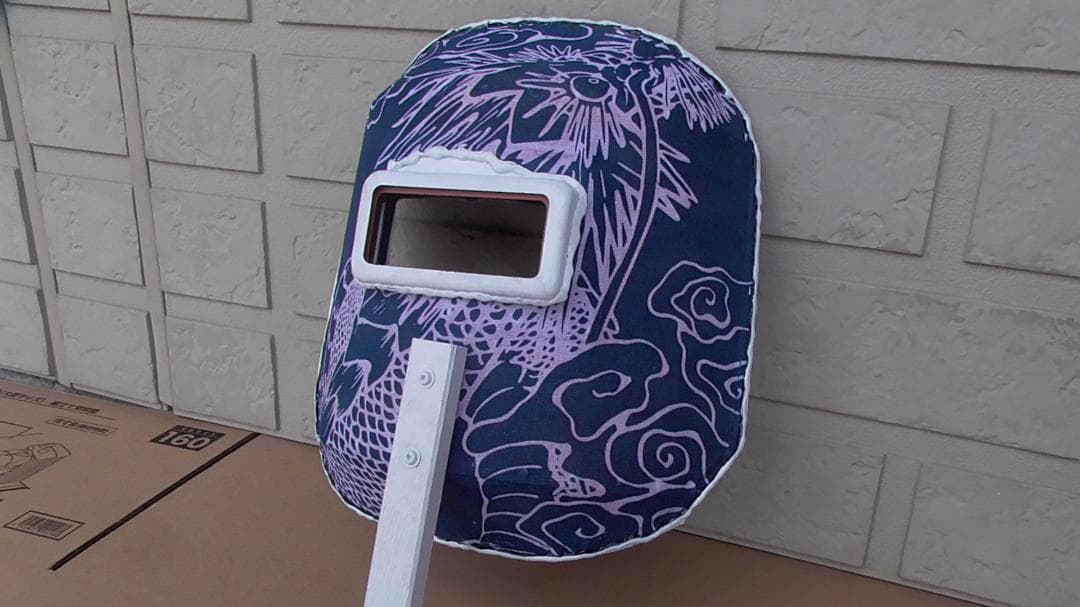 溶接面 カスタムマスク ハンドシールド 和柄 龍 ドラゴン ディスプレイ