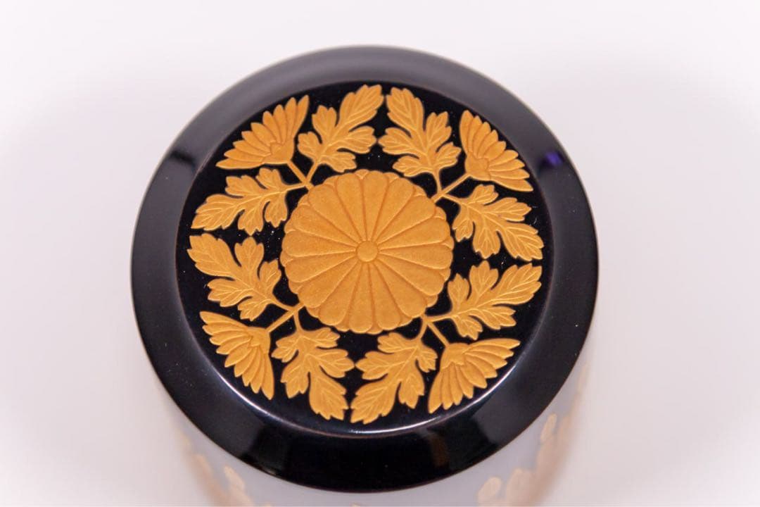 蒔絵 中次 棗 菊文様 共箱付 茶道具 高級漆器