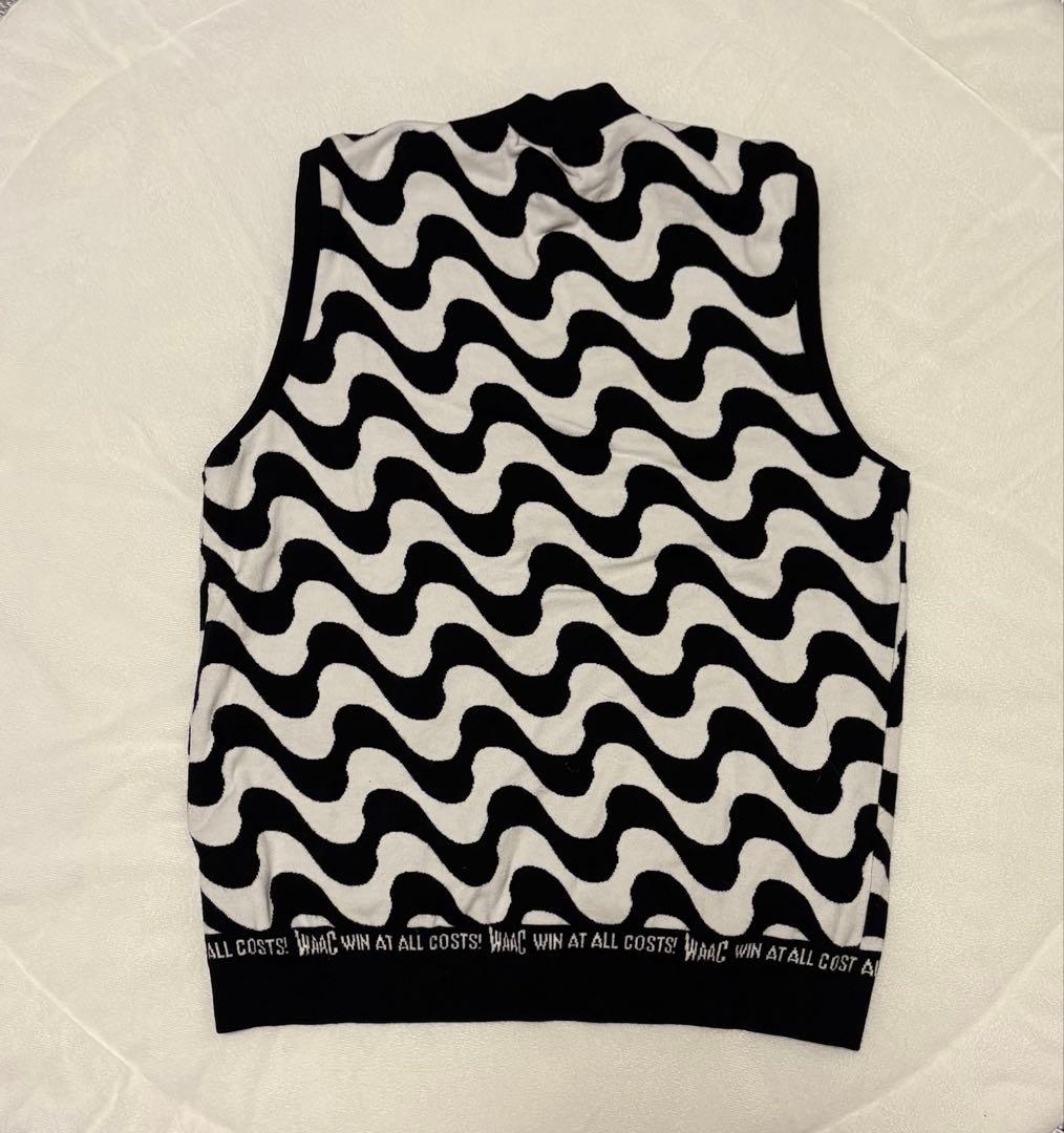 ワック　セットアップ　プリーツスカート　ニットベスト　Lサイズ　ブラック　韓国