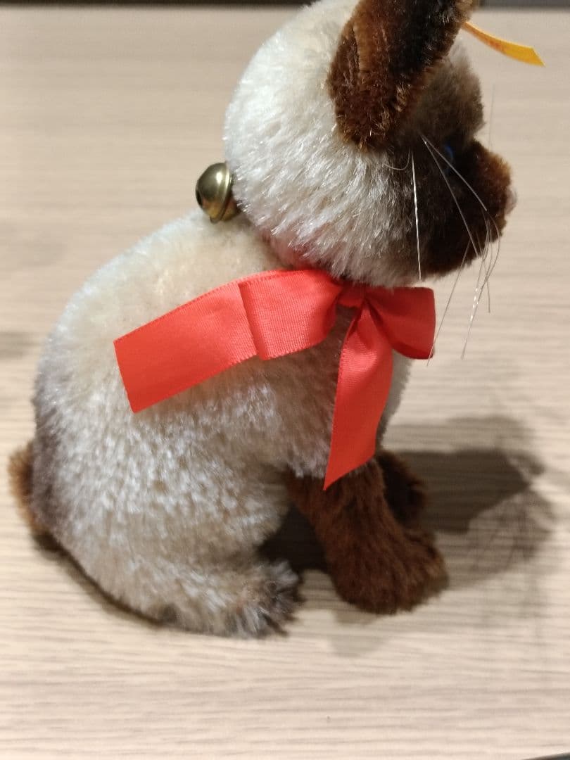 【KW】steiffシュタイフMinkaミンカぬいぐるみ猫オブジェ