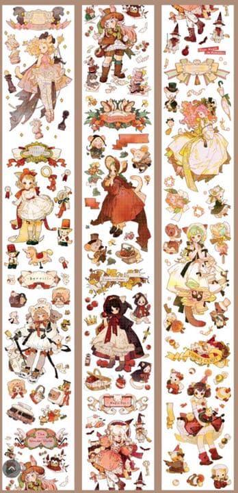 M1101.田小宝的星空 欧式小甜心 7㎝幅 マスキングテープ PET