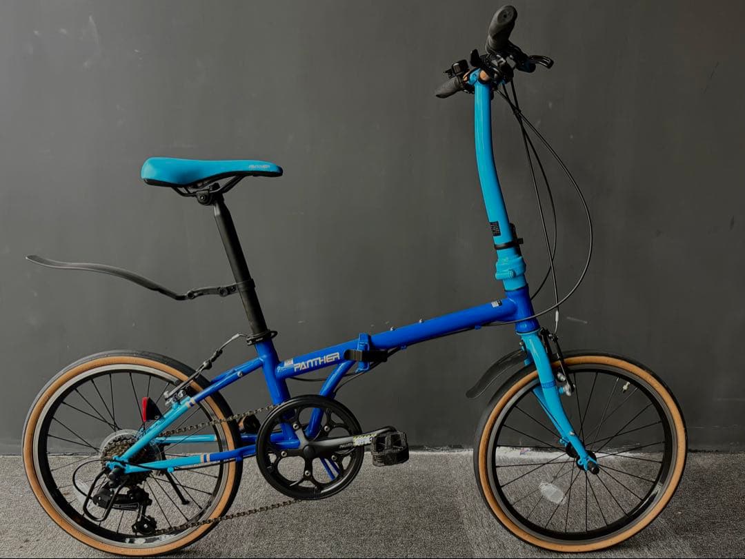 PANTHER 折りたたみ自転車 20インチ Shimano7段変速 ブルー系
