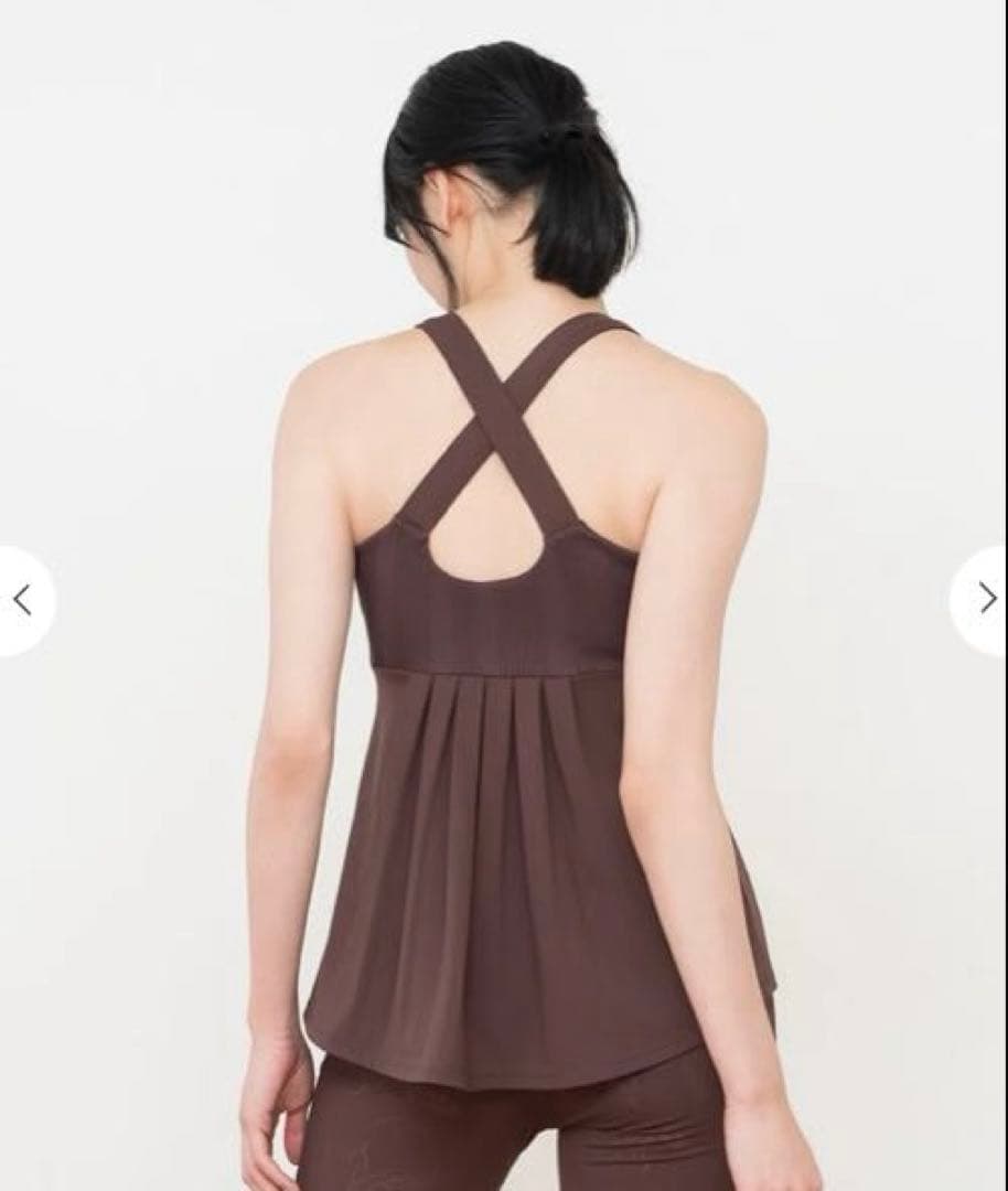 【SUKALA】バックフレアタンク　チョコレートブラウン　Lサイズ