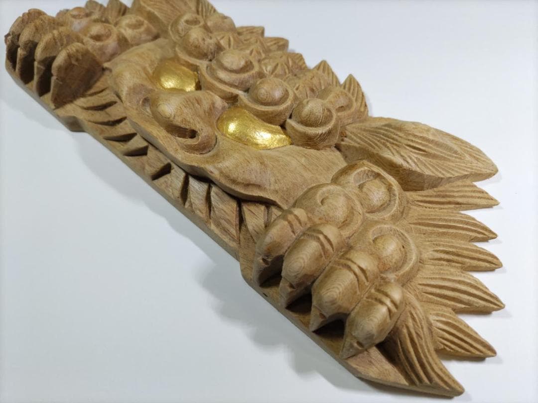 お祭り！【獅子噛み】幅30ｃｍ（金目）魔除け！山車、神輿　だんぢり彫刻部材