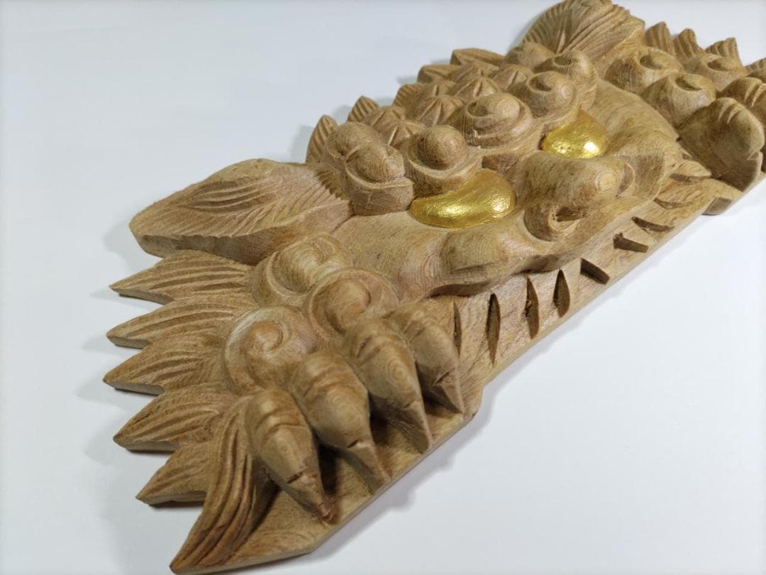 お祭り！【獅子噛み】幅30ｃｍ（金目）魔除け！山車、神輿　だんぢり彫刻部材