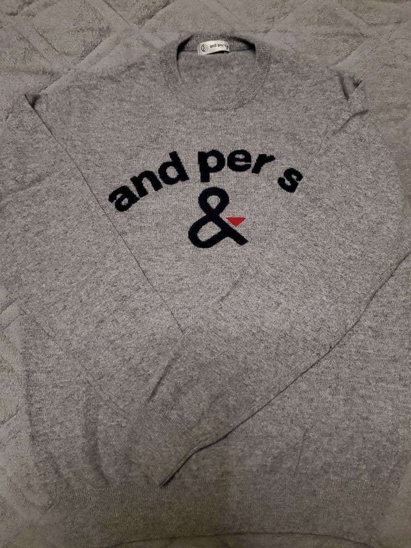 アンパスィ and per se カシミア100% セーター グレー Mサイズ