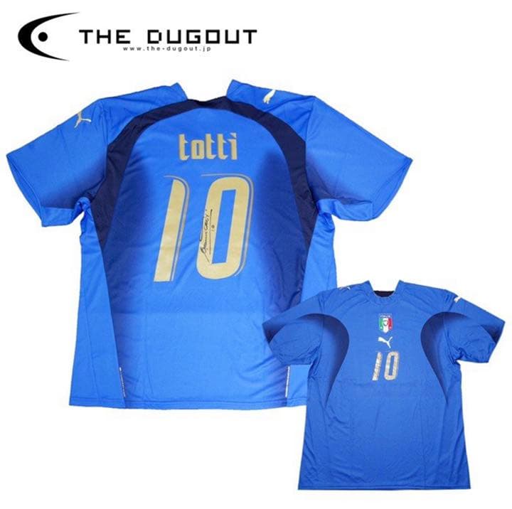 【保証書付】限定販売トッティ直筆サイン入り イタリア代表 サッカー　ユニフォーム