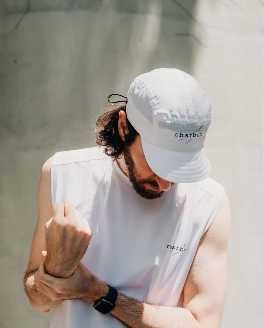 シャルボン　キャップ　ホワイト