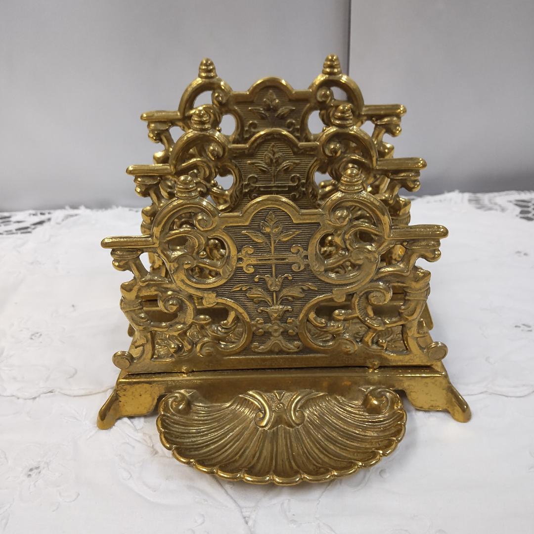 イタリア製　レターラック　真鍮　 ナプキンスタンド