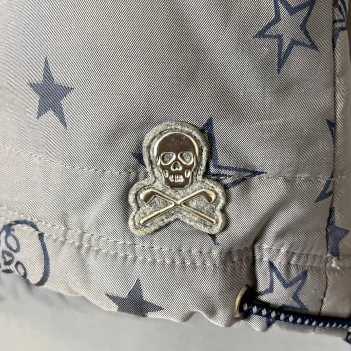 マークアンドロナ レディース ゴルフウェア 中綿 スカート スター柄 グレー S