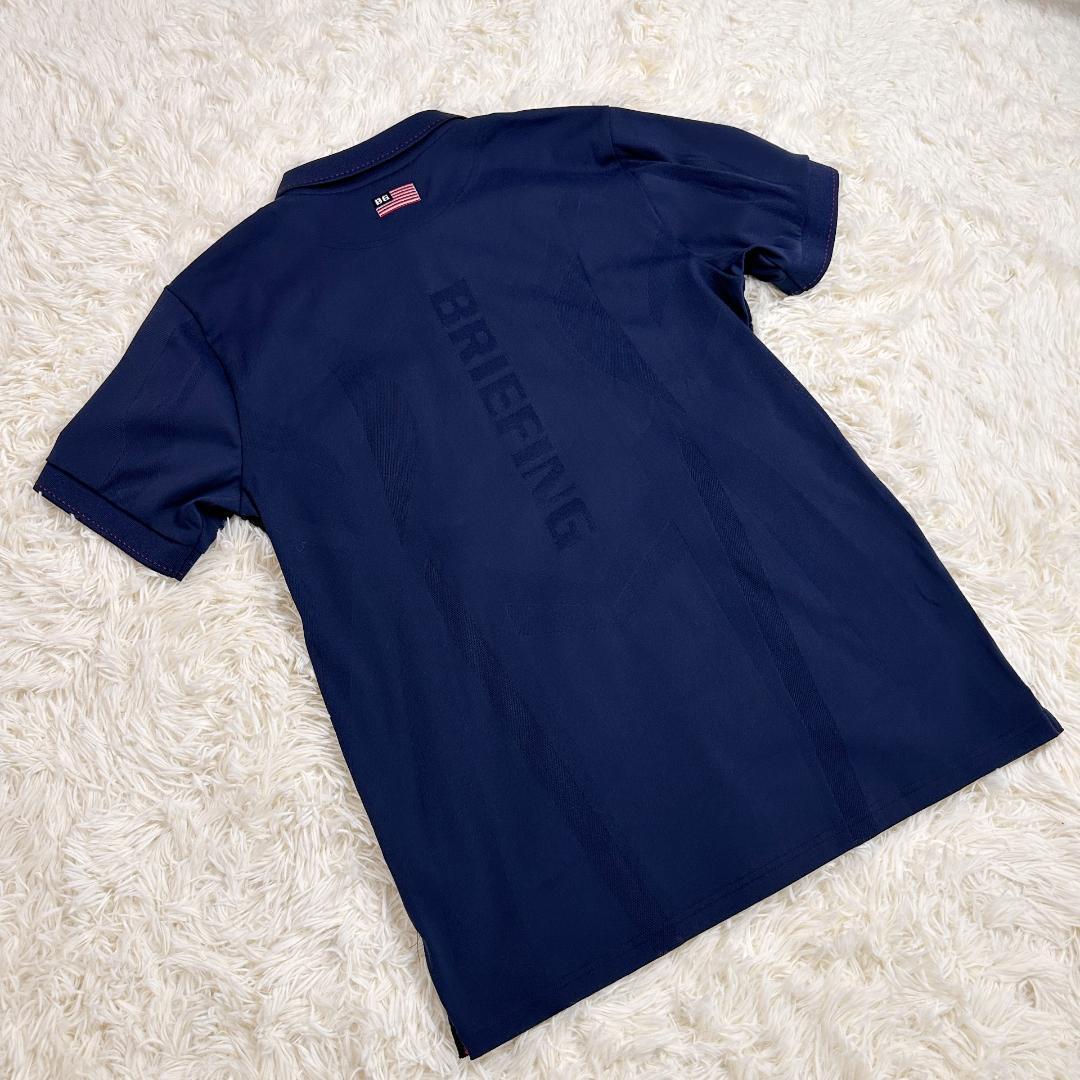 ブリーフィング ゴルフウェア ラッセルメッシュデザイン ポロシャツ ネイビー L