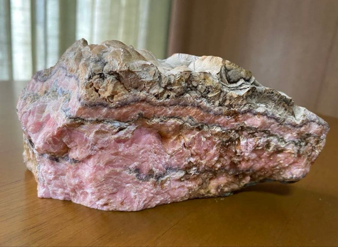 【北海道・稲倉石鉱山産】ロードクロサイト 菱マンガン鉱 885g