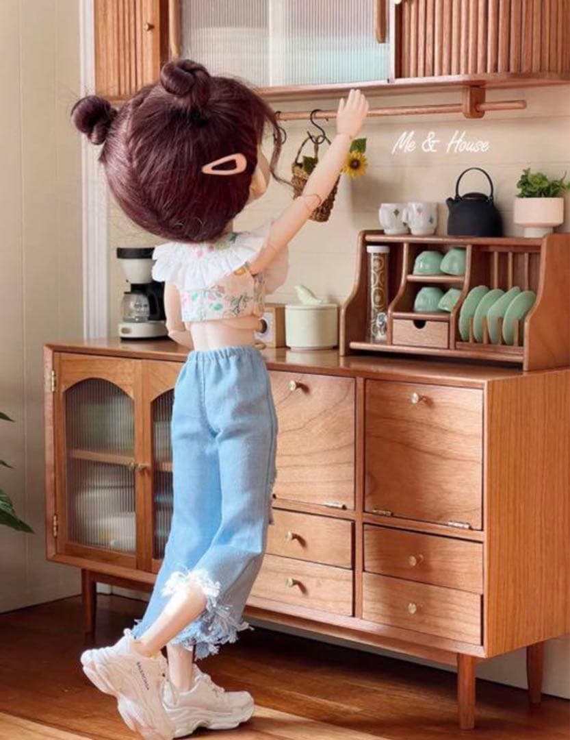 1/6サイズ　ミニチュア　キャビネット+ウォールカップボード