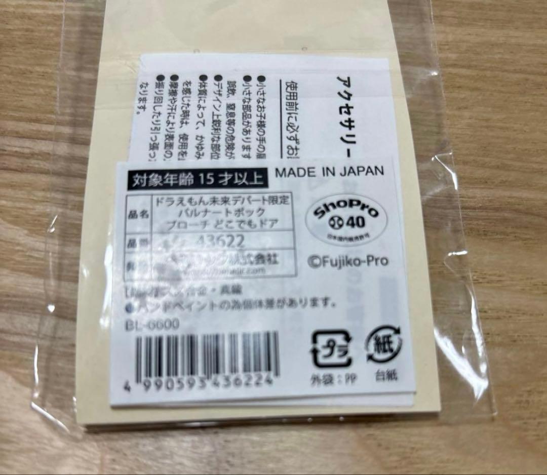 ドラえもん 1月限定特価パルナートポック ブローチ どこでもドア