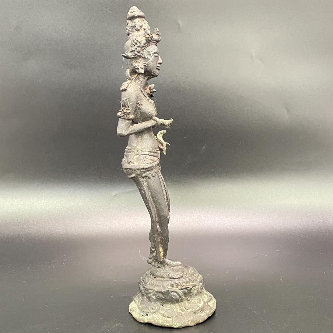 銅製 仏像 仏教美術 チベット仏教 立像 時代物 高さ約26.5cm SA26