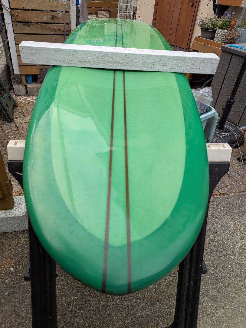 Almond ロングボード log rhythm 9'6 フィン付き