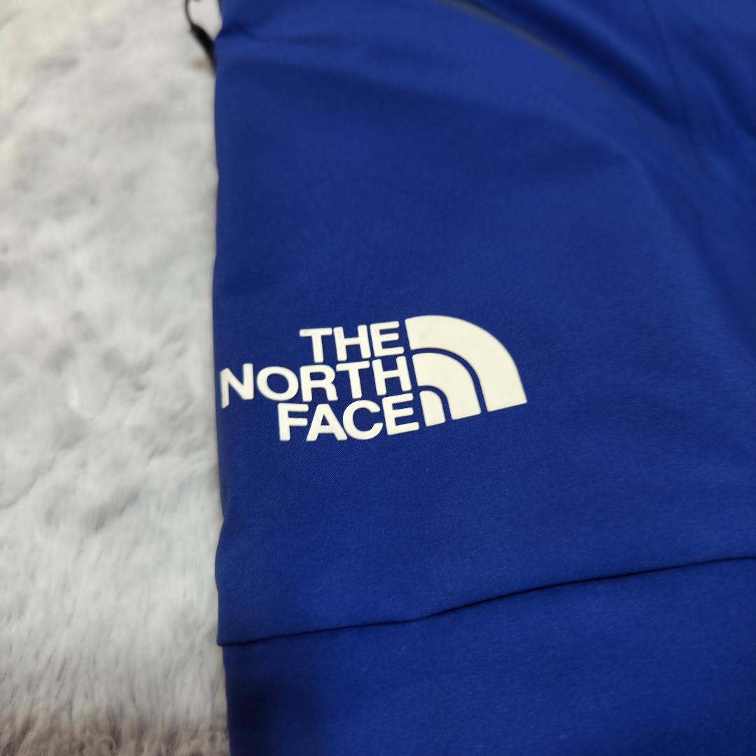 美品ザノースフェイス ビブパンツ　STEEP　ゴアテックスプロ　S　青　ポケット