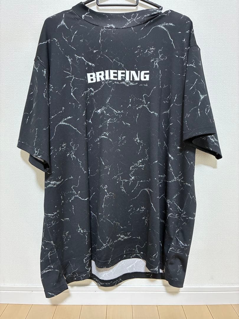 ブリーフィング BRIEFING 半袖シャツ　サイズＬ　モックネック