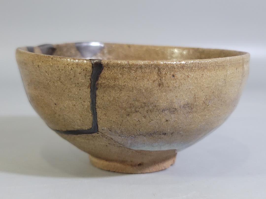 古美術 桃山 古唐津 無地茶碗 DT342